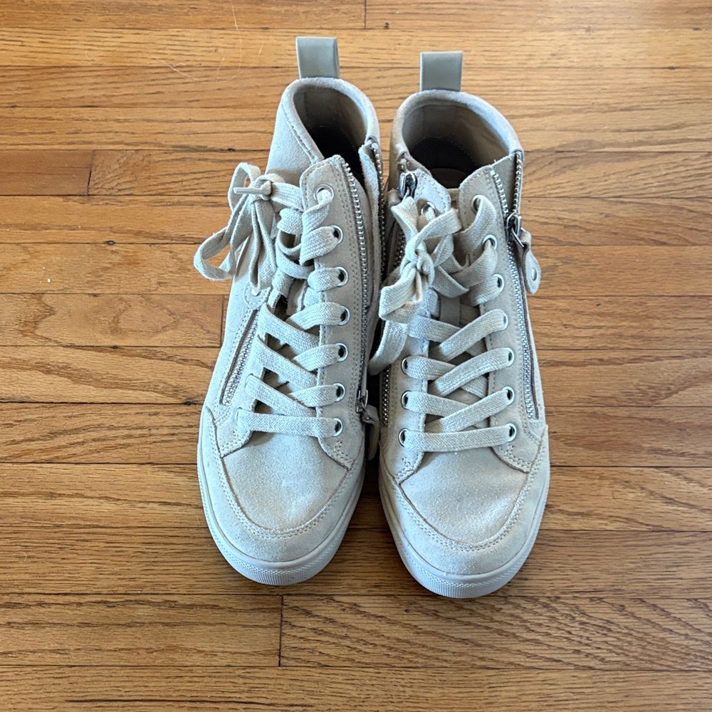Steve Madden High-Top Sneakers with Side Zipper
